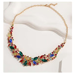 Emerald Statement Necklace with Gold Accents image 2