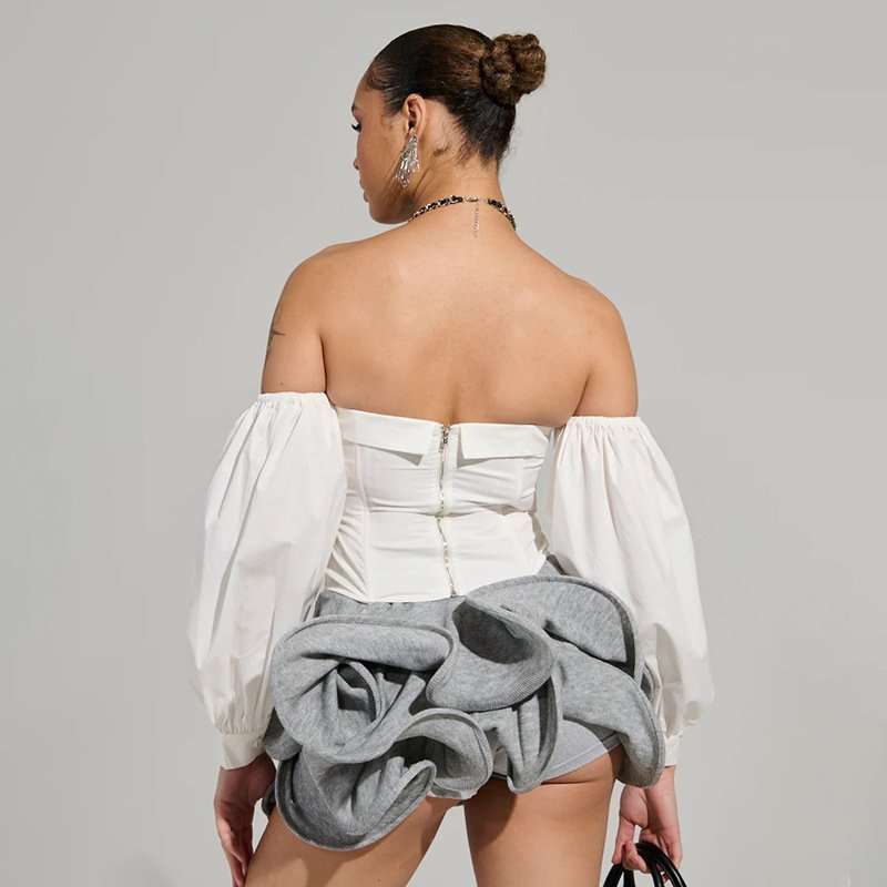 UPSIDE DOWN WAVY MINI SKIRT image 2