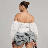 UPSIDE DOWN WAVY MINI SKIRT image 2