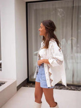 Button-Down Shirt with Geometric Pattern image 5