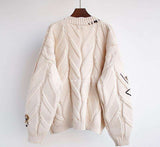 Embroidered Cable-Knit Cardigan Jacket image 4