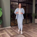 Solid Casual Long Sleeves Shirt with Trouser image 3