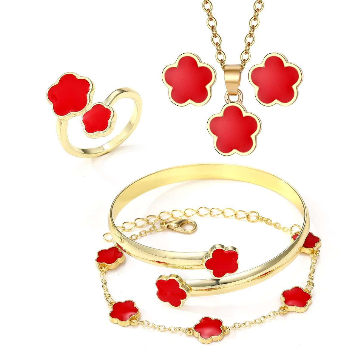 6 Pieces Trendy Womens Chain Set image 5