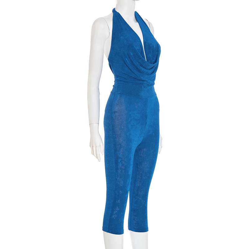 Sleeveless Jumpsuit with Deep V-Neck image 4