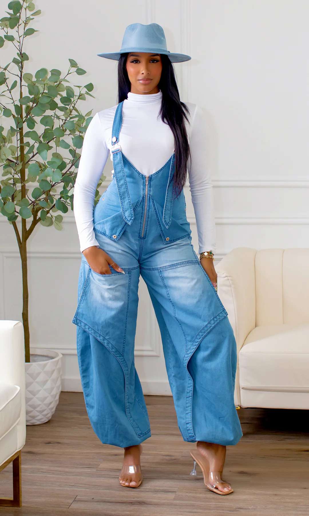Stylish Overall Jumpsuit with Pockets image 0