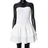 Strapless Ruffled Mini Dress image 4