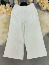Elegant White Wide-Leg Trousers image 4