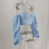 Off-Shoulder Puff Sleeve Crop Top image 4