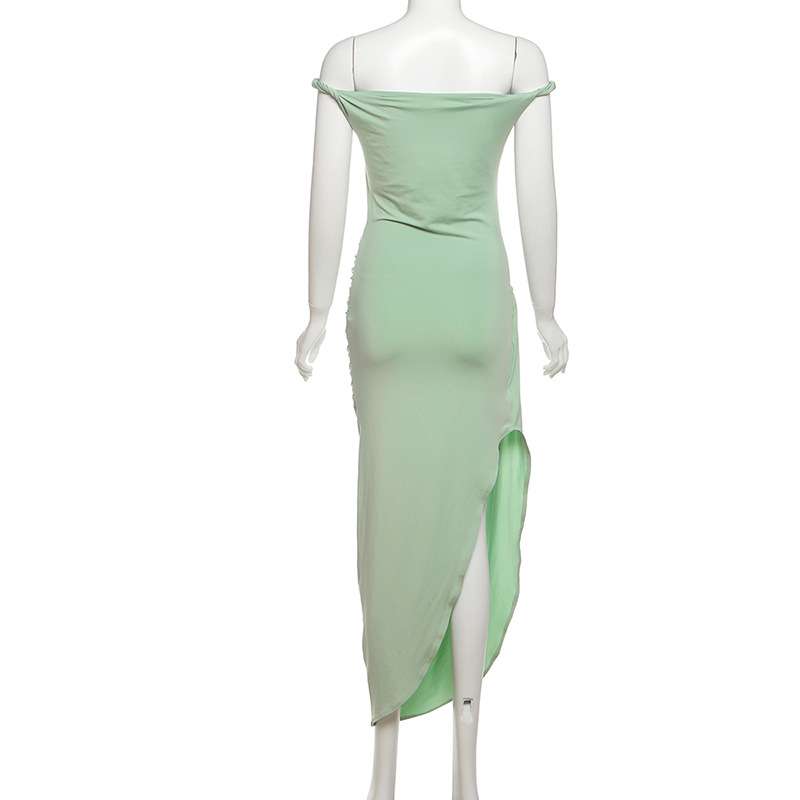 Off-Shoulder Maxi Dress with Side Slit image 5