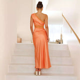 Elegant One-Shoulder Maxi Dress image 2