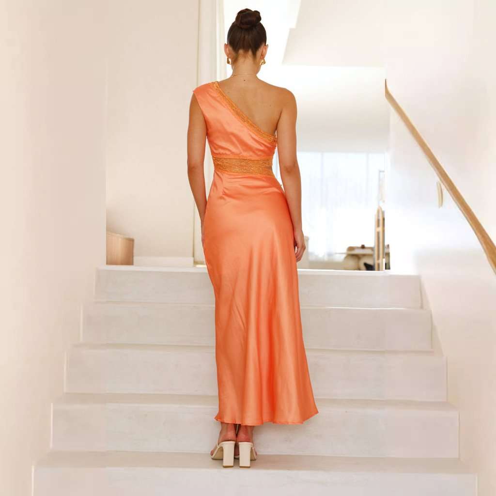 Elegant One-Shoulder Maxi Dress image 2