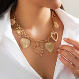Heart Charm Statement Necklace image 1