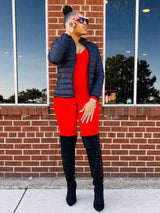 Black Puffer Hooded Jacket - L, Black image