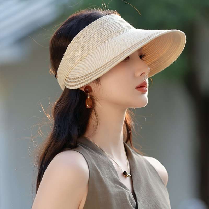 Stylish Wide-Brim Straw Sun Hat image 0
