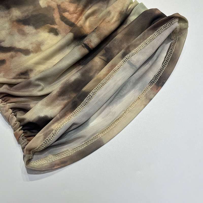 Off Shoulder Print Crop Top image 5