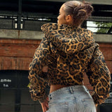 Leopard Printed Long Sleeve Zipper Hoodie image 1