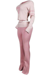 Knit Graphic Top & Pants Set image 1