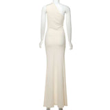 Luxe One-Shoulder Gown with Elegant Draping image 3