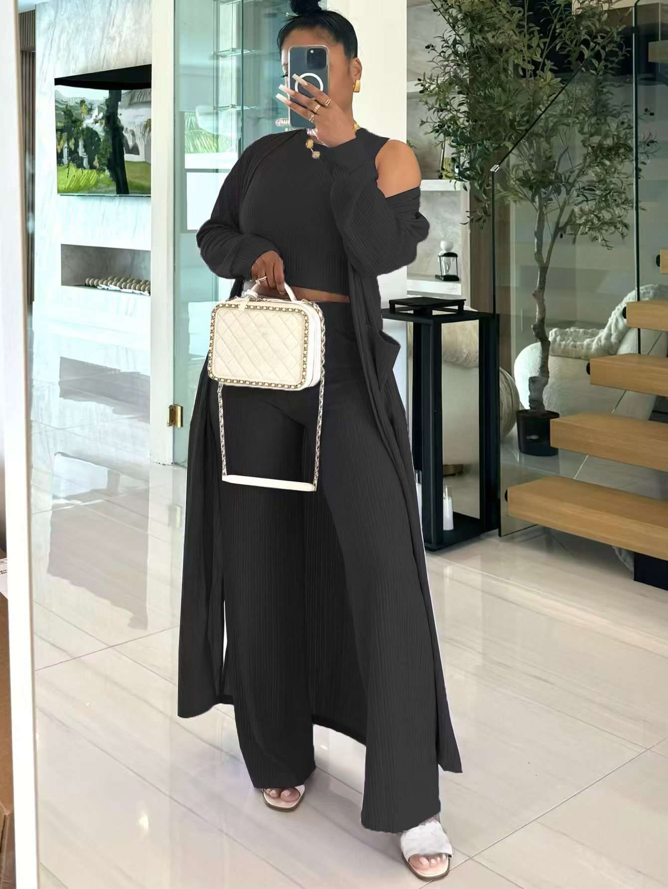 3-Piece Wide-Leg Pant Set image 0