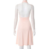 Halter Neck Ruffled Midi Dress image 3