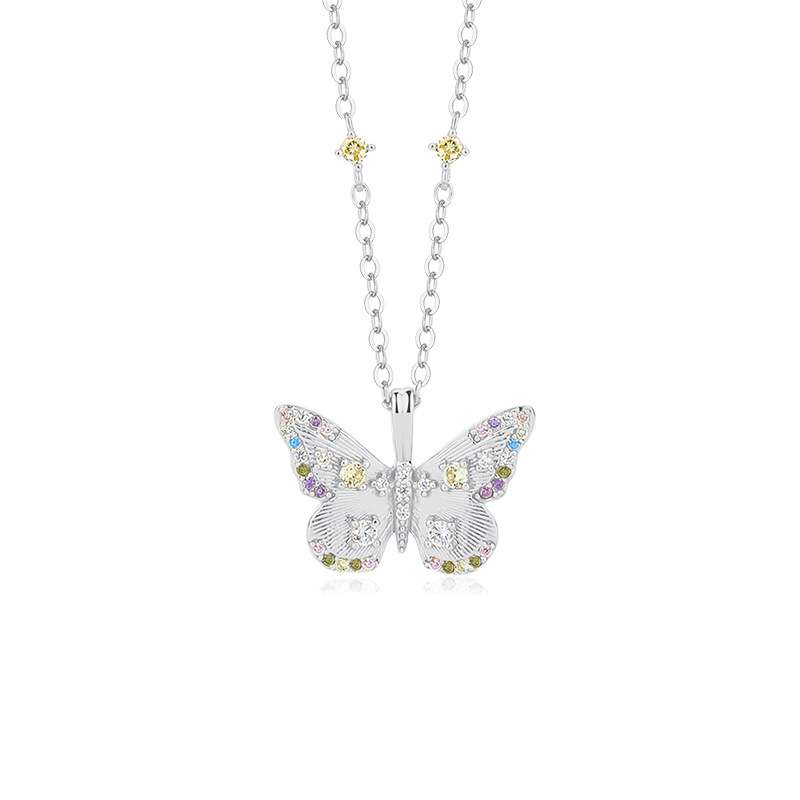 Gold Butterfly Pendant Necklace image 1