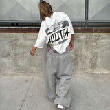 Baggy Sweatpant Casual High Double Waist Printed Boxer Sweatpants image 2