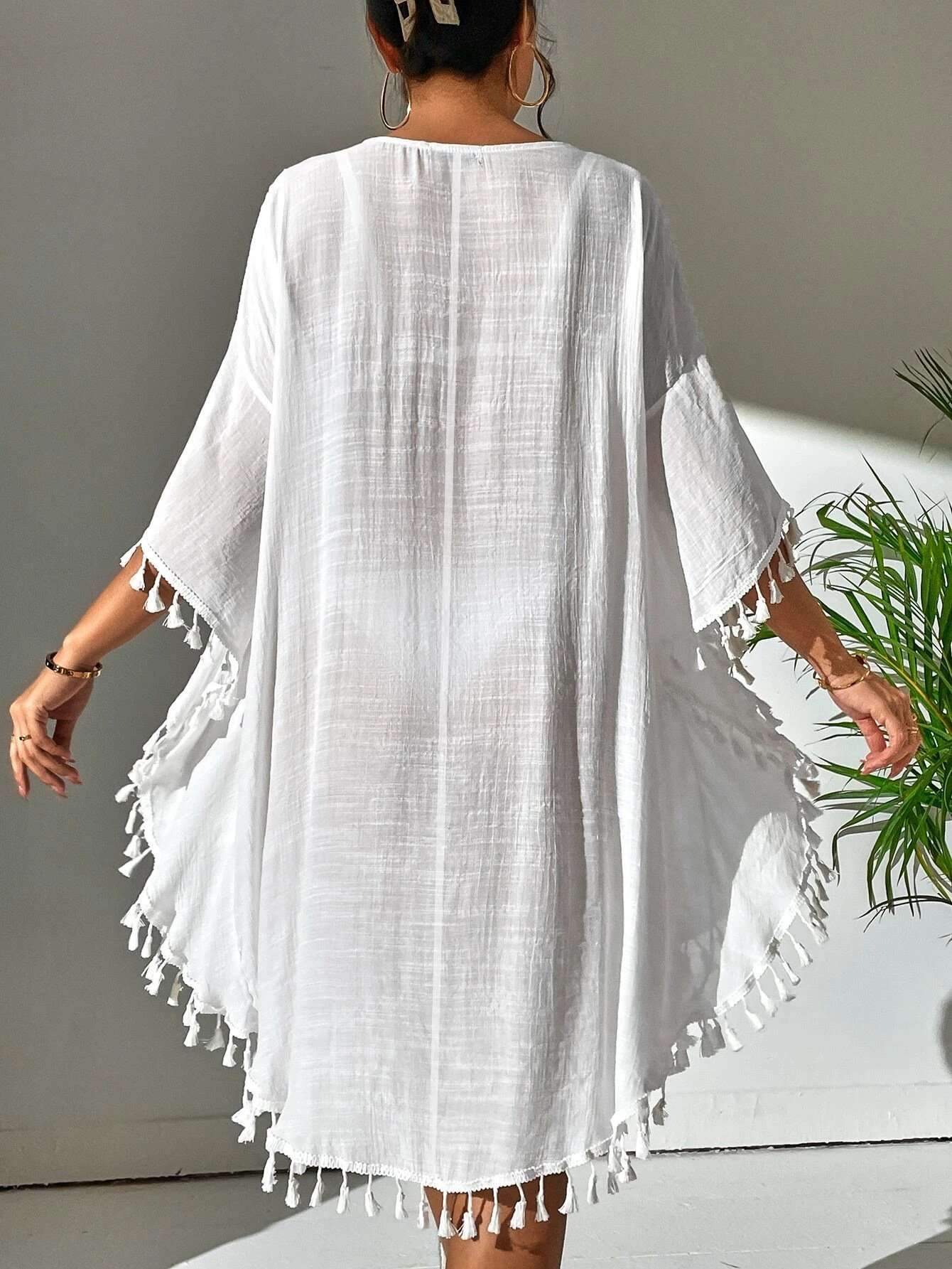 Crochet Front Beach Cover-Up Dress image 3