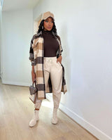 Chic Oversized Plaid Coat image 2
