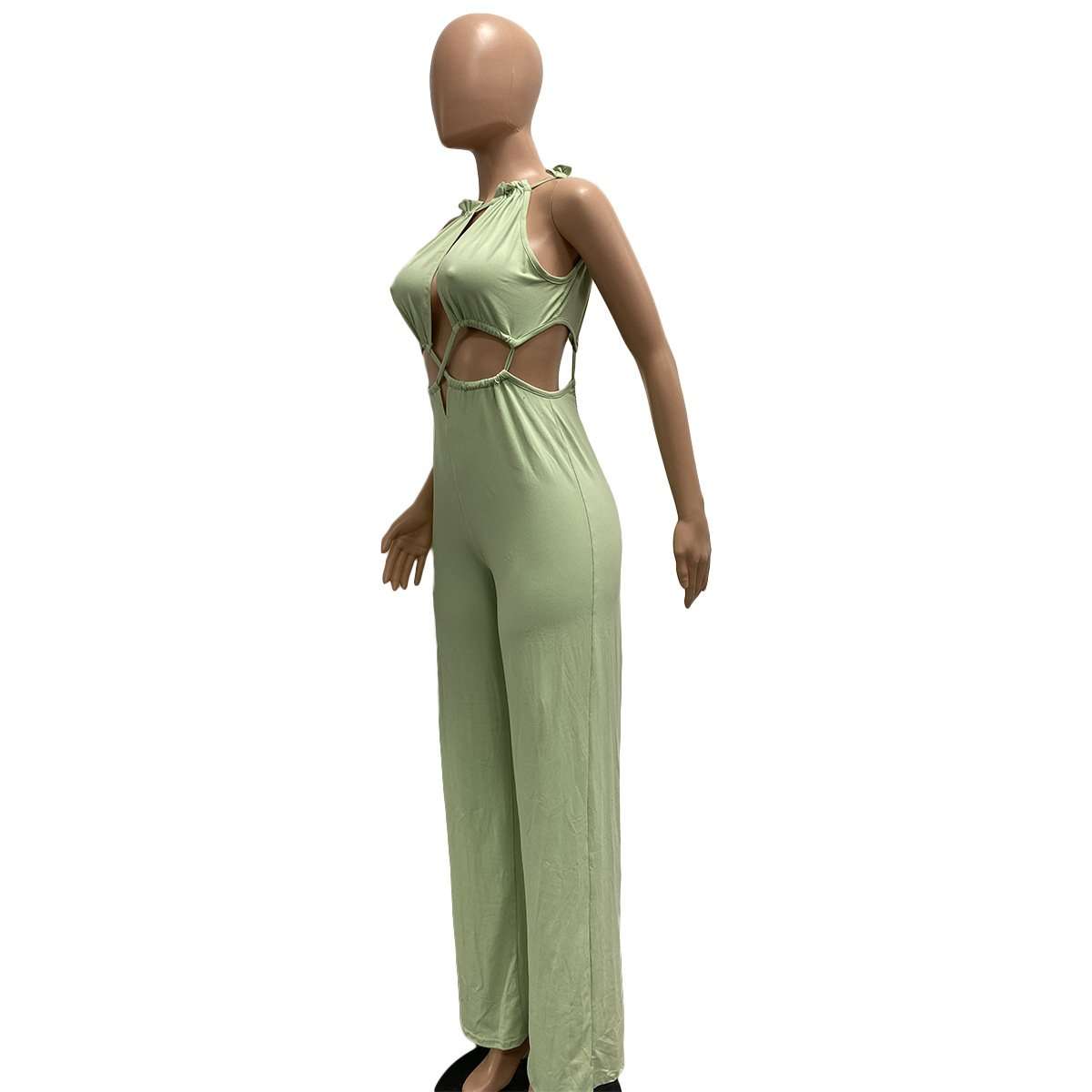 Halter Cut-Out Wide-Leg Jumpsuit image 5