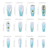 Elegant Mint Green 3D Floral Nail Art image 1