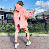 Fashion Swag Tracksuit with Hood - XL, Sea Pink image