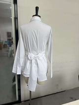 Button-Up Blouse with Peplum Detail image 3