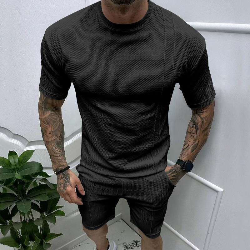 Men's Athletic Mesh T-Shirt & Shorts Set image 8