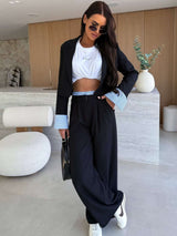 Blazer and Pants Set - L, Black image