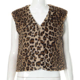 Leopard Print V-neck Loose Vest Jacket image 5