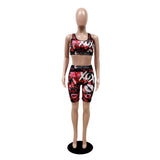Graphic Sports Bra and Shorts Set image 2