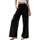 Wide-Leg Pants - L, Black image