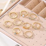 Gold and Silver Crystal Ring Collection image 3