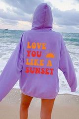 Forever Chasing Sunsets Hoodie - S, Lilac Purple image