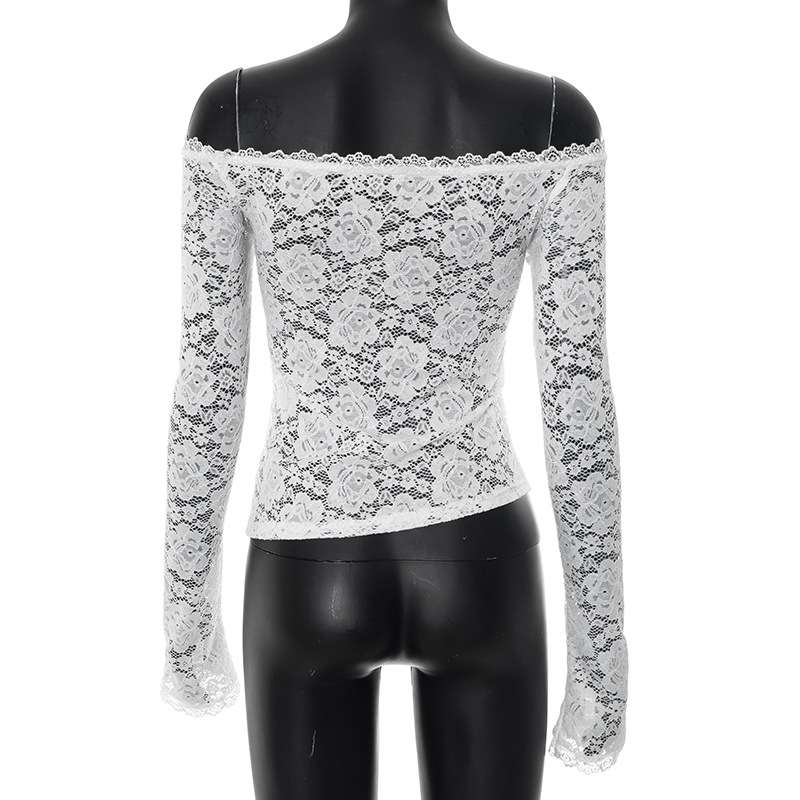 Lace Top with Bow and Cutout Detail image 6