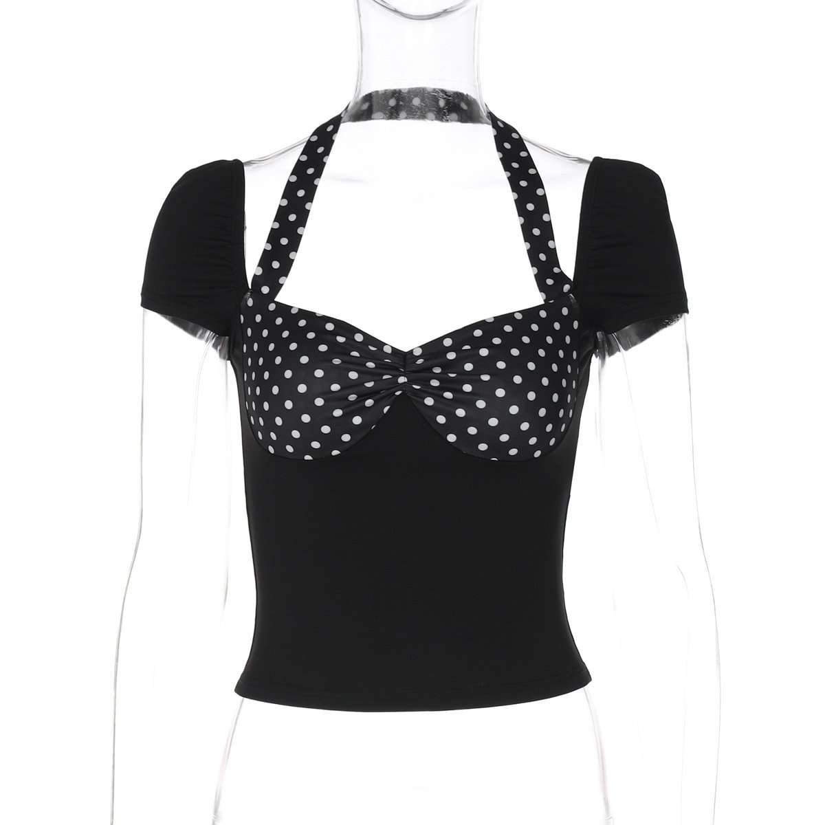 Chic Polka Dot Halter Top image 3
