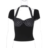 Chic Polka Dot Halter Top image 3