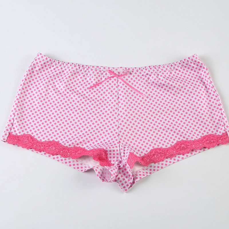 Pink Polka Dot Lace-Trim top & Shorts Set image 4