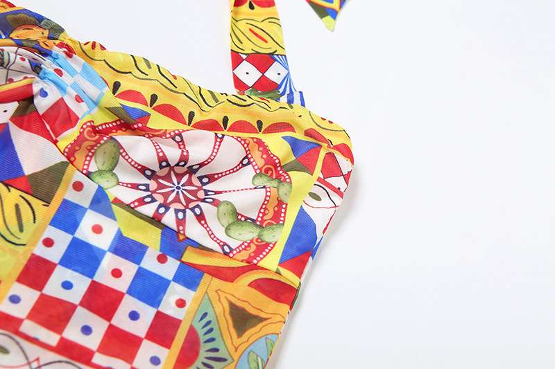 Abstract Print Maxi Dress image 7