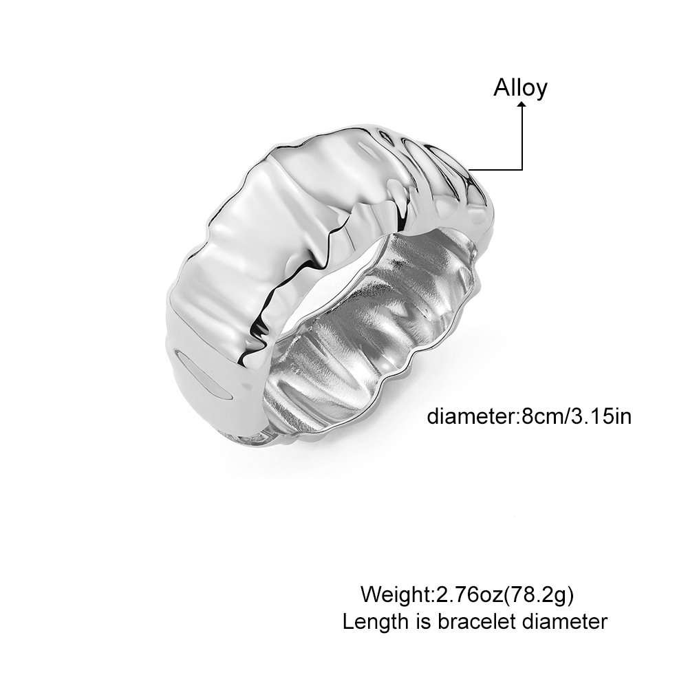 Irregular plated statement  bracelet image 2