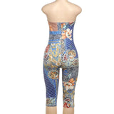 Floral Strapless Romper image 3