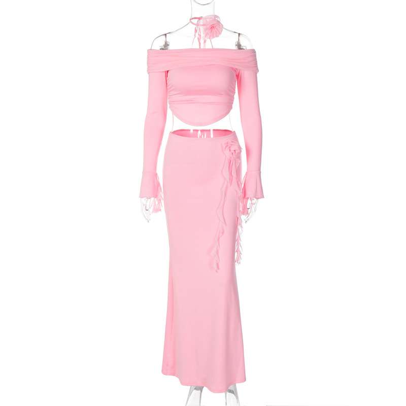 Off-Shoulder Top With Pencil Maxi Length Skirt image 5