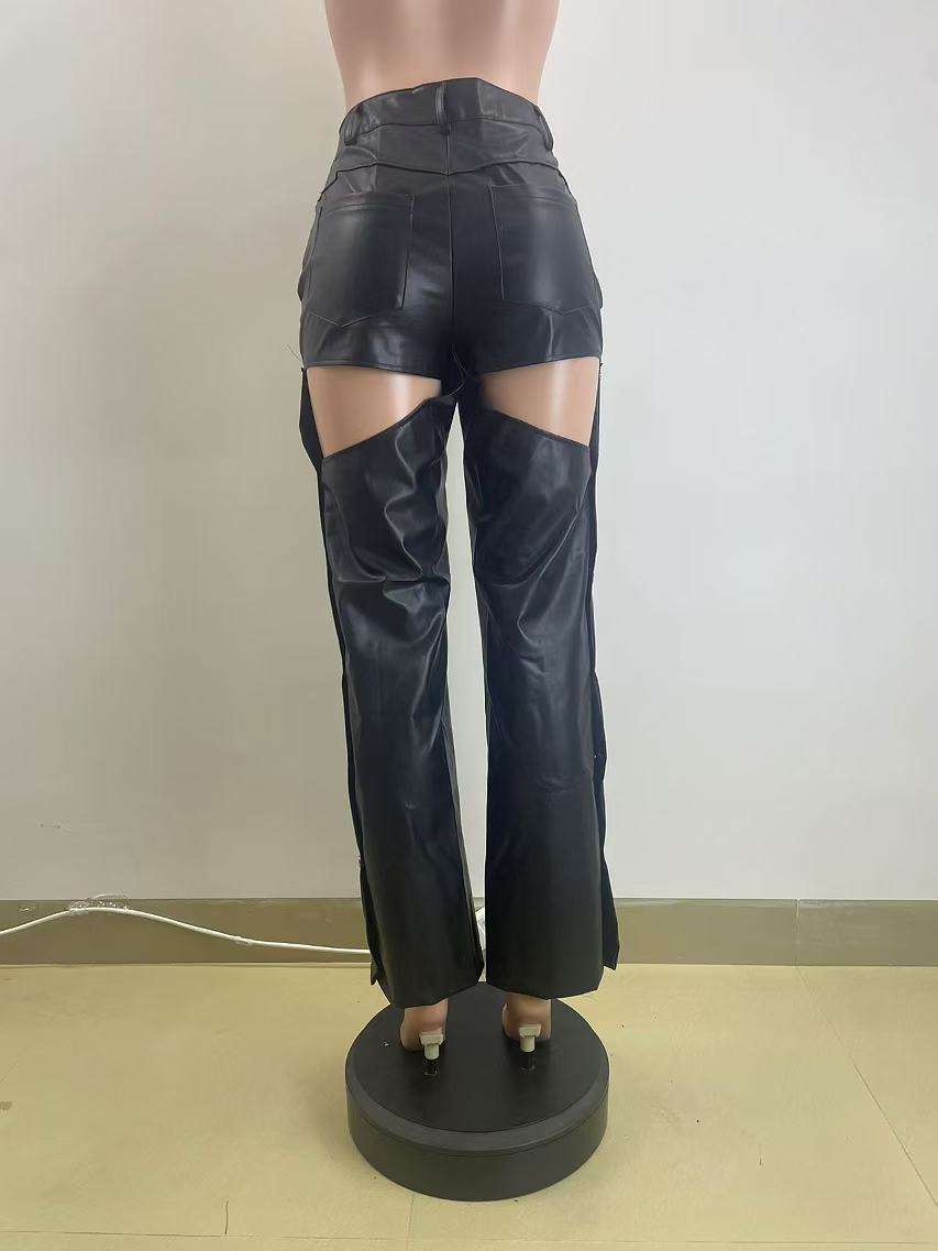 Fashion Slim Hollow Out Pants image 3