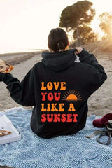 Forever Chasing Sunsets Hoodie - M, Black image