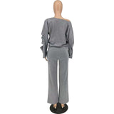 Front Ripped Cut Out Long Pants Top Sets Clubwear image 6